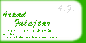 arpad fulajtar business card